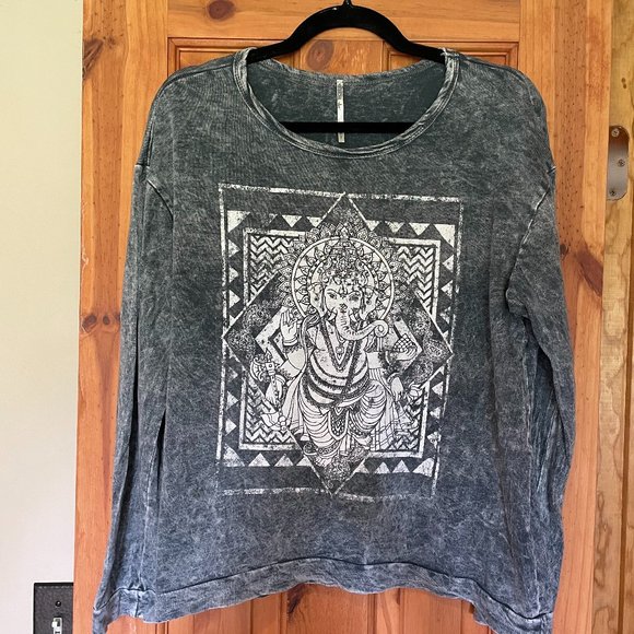 JC Fits Tops - Ganesh L/S Top with Rhinestone